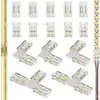 Tira de LED Conector sin Soldadura Conector 2P 5,8,10mm Cabeza de Cristal 2P Tira LED Monocolor Esquina t