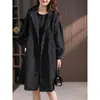 Em estoque Casaco Treng Feminino Comprimento Médio Estilo Western 2024 Jaqueta Jacquard Estilo Hepburn Casual Novo Outono e Inverno Estilo Coreano