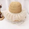 Chapéu 2025 Cola Colorida Verão Feminino Proteção Solar para Viagem Chapéu de Pescador com Design Avançado Aba Larga Chapéu de Sol