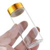 Botella de tubo de boca recta de 37 mm con tapa dorada, botella de borosilicato alto, botella de agarwood, botella de loto con hilo dorado, botella de té.