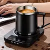 Taza de Acero Inoxidable 304 de Aspecto Elegante, Taza de Café Calentada, Taza de Té para el Hogar del Oficinista, Vaso con Tapa y Popote