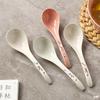 Louça de Cerâmica Criativa Estilo Japonês Pintada à Mão Sob Esmalte para Uso Doméstico, Porridge, Macarrão, Sopa e Colher de Sopa Grande Atacado