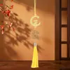 Colgante de borla de conejo de jade vidriado imitación para el Festival del Medio Otoño estilo chino 2026, DIY para crear una atmósfera festiva, adecuado para decoración del hogar, entrada y adornos de bolsa