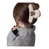Pin de Oso de Peluche Flocado Lindo Coreano para Mujer, Pinza para el Pelo Linda, Pinza Elegante de Tiburón para Otoño e Invierno en la Parte Posterior de la Cabeza