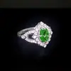 Anillo de Diamante de Alto Carbono Corte Flor de Hielo Lujo Ligero Popular Europeo y Americano S925 para Mujer Diamante Distintivo Alta Calidad Uso Diario