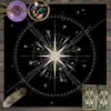 Mantel Gato Cielo Estrellado Taluo Tela de Terciopelo de Grado Profesional para Rituales Misteriosos y Juegos de Magia Mantel Individual