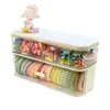 Caja de Almacenamiento para Accesorios de Cabello Infantil Organizador de Compartimentos de Escritorio para Gomas de Pelo de Niña, Bandas Elásticas de Gran Capacidad, Cuerdas para el Cabello y Joyero