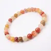 Pulseira de Cristal de Ágata Vermelha Natural Brasileira Zhou Lianfa para Homens e Mulheres, Joia Estilo Casal, Pulseira Presente Contas