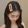 Grampo de cabelo coreano novo Gymbos ondulado quadrado completo diamante grampo de cabelo franja lateral clipe elegante menina BB clipe acessórios de cabelo