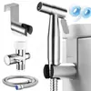 Comércio exterior transfronteiriço vaso sanitário companheiro lavadora de vaso sanitário conjunto de pistola de pulverização bico de reforço de alta pressão pistola de pulverização de vaso sanitário 304 aço inoxidável