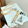 Cadena cruzada para teléfono con cuentas, cordón largo para teléfono, colgante de dopamina, cordón para cámara, cadena cruzada para teléfono wearable