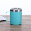 Caneca de aço inoxidável para atacado de fábrica com tampa e colher, copo de água para escritório para homens e mulheres, caneca de café para casa, caneca de presente criativa