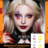 Tatuajes Temporales Cruzados de Halloween Transfronterizos Estilo Oscuro Manchados de Sangre Impermeables Accesorios de Maquillaje de Fiesta de Terror Atmósfera Realista