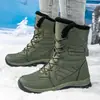 2481 Zapatos de Mujer Botas de Nieve Botas de Algodón Invierno Caña Alta Forro Polar Engrosados Cálidos Impermeables Talla Grande Suela Gruesa Zapatos Deportivos para Exteriores