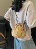 Exterior Individual Estilo Coreano Estilo Literario Nicho Bolso Pequeño de Tela de un Solo Hombro Cruzado Bolso para Teléfono Móvil Bolso Pequeño de Barril de Moda Casual para Mujer Todo-partido