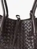 Bolsa de Couro de Vaca 2026 Novo Modelo Pinacotea Grande Capacidade Bolsa Trançada Bolsa de Ombro para o Dia a Dia Bolsa Tote