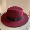 Chapéu de Inverno Transfronteiriço Chapéu de Feltro Francês Feminino Aba Larga Abelhinha Estilo Britânico Versátil Fashion Chapéu Jazz