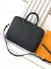 Bolso de Mano y Maletín Cruzado para Hombre Marca L de Cuero Genuino con Estampado de Palma, Sencillo y Elegante, Práctico para el Viaje Diario, Estilo Europeo y Americano