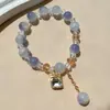 Pulsera de Cristal con Degradado Estilo Bosque Hecha a Mano con Cuentas Joyería de Mano con Borla de Cristal para Mujer Ins Niche Mejor Amiga Venta al Por Mayor