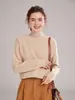 Nuevo Suéter Base Versátil de Punto Grueso de Cachemir para Mujer Otoño/Invierno 2026 de Cuello Alto Medio de Punto Trenzado Holgado