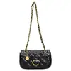 Heng Geng Nova Bolsa de Ombro com Corrente de Malha de Diamante Bolsa Feminina Transfronteiriça Toque de Luxo Bolsa de Ombro Único Transversal Versátil para o Dia a Dia Pequena Bolsa Quadrada
