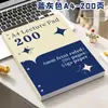Caderno A4 fino e resistente, 200 páginas, 55g, alto valor estético, grande coleção, adequado para a preparação para exames de estudantes, caderno de vocabulário em inglês destacável