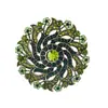 Broche de Guirnalda Giratoria de Aleación con Pedrería Nuevo y Elegante Accesorios de Ropa para Dama de Lujo Retro Corsage Venta al por Mayor