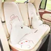 Cojín de asiento de coche de dibujos animados, con diseño de oso de peluche, proporciona una sensación lujosa, es antideslizante y ofrece una funda de asiento de coche creativa y cómoda