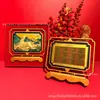 2026 Novo Estilo Chinês "Um Cervo Traz Fortuna" Ornamento de Mesa em Ouro Sólido, Calendário de Estilo Nacional, Conjunto Decorativo Rotativo Dupla Face, Disponível para Atacado