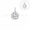 Brincos de argola em liga de titânio F136 com zircônia, pingente, anel de ponta dupla, corpo com rosca interna de 0,9 mm, joias para piercing, atacado