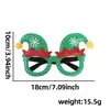 Gafas de Decoración Navideña para Niños, Accesorios Fotográficos para Ambiente de Fiesta Navideña, Montura de Gafas con Lazo de Papá Noel