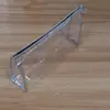 Bolsa de cosméticos de PVC transparente Bolsa quadrada de PVC tridimensional Bolsa com fundo dobrável e zíper Bolsa plástica para roupas