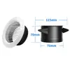 Sistema de Aire Fresco Interior Salida de Aire Fresco Abs Plástico Ajustable Ventilación de Extracción Decorativa Salida de Aire Abs Salida de Aire Acondicionado