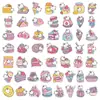 100 pegatinas de graffiti de gato KT y postre, pintadas a mano, estilo caricatura, para diario, bolsa de regalo, caja de papelería, pegatinas decorativas impermeables