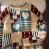 Amor de Invierno Rojo de Nicho Suéter Vestido de Pareja Estilo Perezoso Abrigo oversize Top Suéter Suave y Ceroso para Hombre