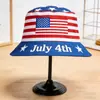 Sombrero de Cubo con Estampado de Bandera del Día de la Independencia de EE. UU. para Hombres y Mujeres, Sombrero para el Sol con Protección Solar, Fuegos Artificiales, Festival de la Estatua de la Libertad