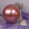 Set Transfronterizo Globos Metálicos Decoración Día de San Valentín Cumpleaños Habitación de Boda Vacaciones Boda Cromo Oro Globos de Látex Mayoreo