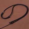 Pingente de Cordão para Joias com Contas Redondas de Ágata Vermelha Estilo Cruzado Estilo Étnico Esmalte Prata Joias Pingente de Jade Corrente para Clavícula Cordão para Pescoço