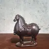 Escultura em Madeira de Ébano Tang Ma Zhaocai Cidade Casa Animal Zodíaco Decoração de Casa Abertura de Escritório Artesanato em Madeira Maciça Presente