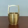 Adorno de Escritorio Cubo de la Fortuna Estilo Chino de Latón Puro, Cubo de Agua Pequeño, Decoración para Sala de Estar, Pequeña Vajilla de Latón al por Mayor