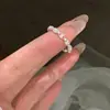 Anel de Flor Oca para Mulheres, Design de Nicho, Ajustável, Fashion, Versátil, Alto Padrão, Luxo Leve, Empilhável, Anel para Dedo Indicador