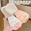 Nueva caja de espejo con carcasa portátil, juego de 5 piezas multifuncional de brochas para maquillaje, brocha para sombra de ojos en polvo suelto, herramientas de belleza para principiantes