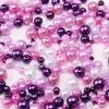 Perlas de Imitación de Agujero Recto de ABS 4-10 mm Mismo Color Cuentas Redondas Cuentas Sueltas Accesorios para Pulseras y Collares Hechos a Mano para Bricolaje