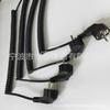 Cable de alimentación de venta directa con enchufe europeo de alambre de resorte, enchufe redondo de dos pines de calibre europeo, alambre de resorte de tres conductores, cola de palabra de calibre europeo VDE