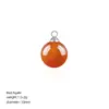 Pingente Redondo de Pedra Natural 10mm DIY Feito à Mão Brincos Pulseira Colar Cristal Redondo Contas Soltas Acessórios de Joias