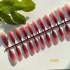 Puntas de Uñas de Colores Pre-Hechas Estilo Urbano, Uñas Portátiles Hechas a Mano con Degradado Difuminado, Fábrica de Productos Semi-Terminados de Arte para Uñas de Colores Premium de Alta Calidad