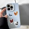 1 rollo/500 pegatinas decorativas con diseño de gallina de dibujos animados para iPad y cuaderno.
