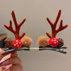 Bebé Navideño Corea del Sur Accesorios para el Cabello Reno Navideño Pinza para el Cabello de Niña Linda Pinza Navideña Adorno para la Cabeza Niños Cuernos de Reno
