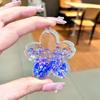 Nuevas cuentas de burbujas luminosas de aceite acrílico botella de arena movediza de flor de cerezo adornos de flores creativos colgante de bolsa al por mayor