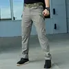 Pantalones Cargo Elásticos Finos de Verano Transpirables para Exteriores Pantalones de Entrenamiento Multibolsillos Resistentes al Desgaste Estilo Militar